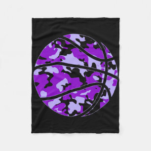 Paarse Sketll Camo - Paarse Camouflage Sketll Fleece Deken