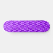 Paarse Skull & Crossbones Checker Skateboard (Horizontaal)