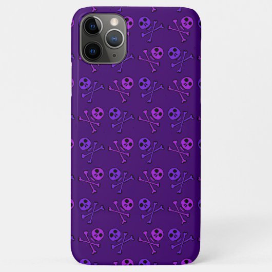 Paarse Skulls iPhone Case (Achterkant)