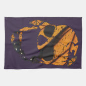 Paarse Skulls Wings of Butterflys Theedoek (Horizontaal)