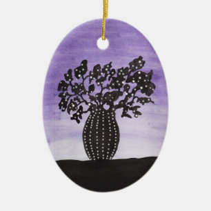 Paarse Sky Baobab-boom Keramisch Ornament