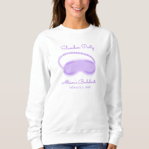 Paarse Slaapmasker Bachelorette Slumberparty Trui