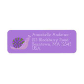 Paarse slak Mail Etiket (Voorkant)