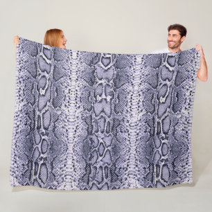  Paarse Slangenhuid Dierenprint Fleece Deken
