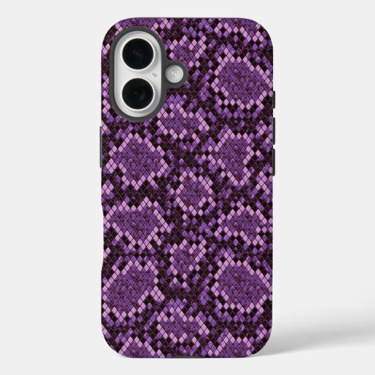 Paarse slangenprint Case-Mate iPhone case (Achterkant)