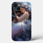 Paarse Slapen Zeemeermin Fantasy Kunst Case-Mate iPhone Case (Achterkant)