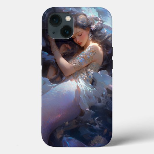 Paarse Slapen Zeemeermin Fantasy Kunst Case-Mate iPhone Case (Achterkant)