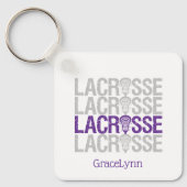 Paarse Sleutelhanger van Lacrosse Word- (Voorkant)