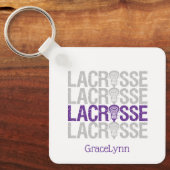 Paarse Sleutelhanger van Lacrosse Word- (Voorkant)