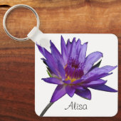 Paarse Sleutelhanger Waterlily Lotus (Voorkant)