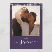 Paarse Slingerlichtjes Foto Tafelnummer (Voorkant)