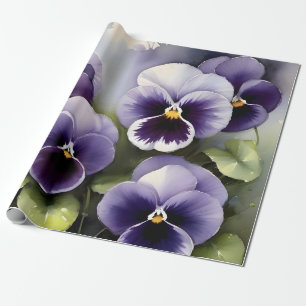 paarse slipjes waterverf schilderij cadeaupapier