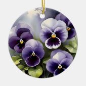 paarse slipjes waterverf schilderij keramisch ornament (Voorkant)