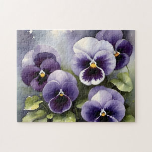 paarse slipjes waterverf schilderij legpuzzel