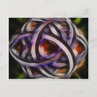 Paarse smudge Triquetra Briefkaart