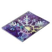Paarse sneeuw, gemengde media kunst notitieboek (Linkerzijde)