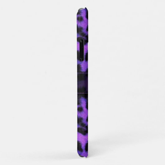Paarse sneeuwblaashuidafdruk, naam op maat Case-Mate iPhone case (Achterkant/rechts)