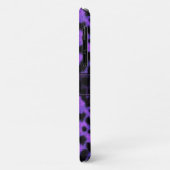 Paarse sneeuwblaashuidafdruk, naam op maat Case-Mate iPhone case (Achterkant/links)
