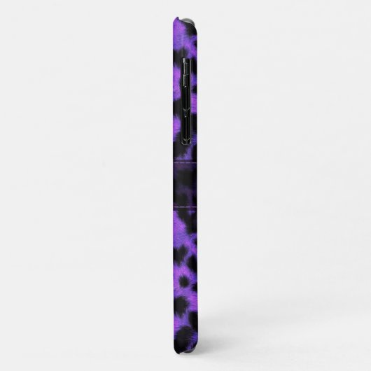 Paarse sneeuwblaashuidafdruk, naam op maat Case-Mate iPhone case (Achterkant/links)