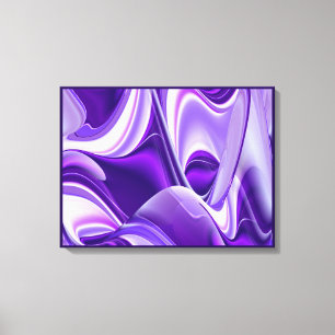 Paarse Sneeuwdromen, Abstracte Fantasie Regenboog Canvas Afdruk
