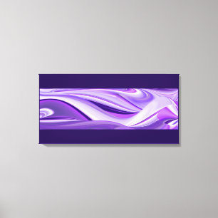 Paarse Sneeuwdromen, Abstracte Fantasie Regenboog Canvas Afdruk