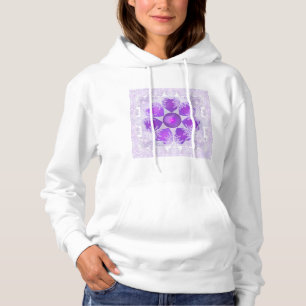 Paarse sneeuwvlok hoodie