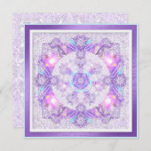 Paarse sneeuwvlok kaart (Voorkant / Achterkant)