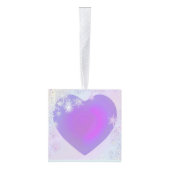 Paarse sneeuwvlok kubus ornament (Rechts)