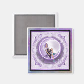 Paarse sneeuwvlok magneet (Voorkant / Achterkant)