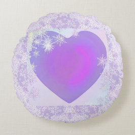 Paarse sneeuwvlok rond kussen