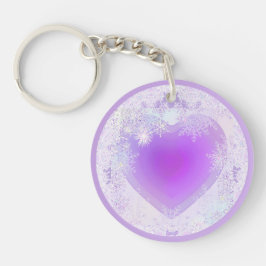 Paarse sneeuwvlok sleutelhanger