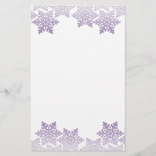 Paarse sneeuwvlokgrens briefpapier