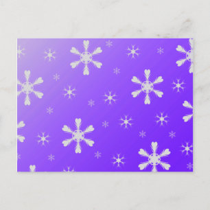Paarse sneeuwvlokken Briefkaart