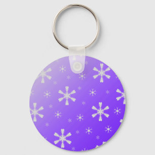 Paarse sneeuwvlokken Sleutelhanger