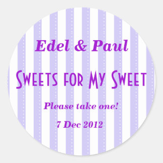 Paarse Snoep-streep Sweets voor mijn Sweet Sticker