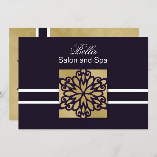 paarse snowflake Business - Hartelijk dank voor uw Kaart (Voorkant / Achterkant)