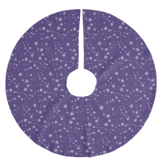 Paarse Snowflake Pattern Winter Feestdagen Kerstboom Rok (Voorkant)