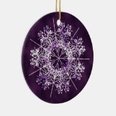 Paarse Snowflake Tree Ornament (Rechts)