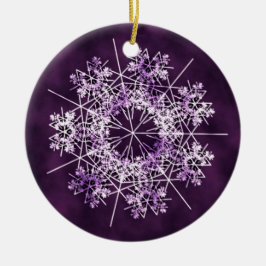 Paarse Snowflake Tree Ornament