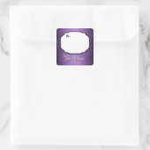 Paarse Snowflakes Aangepaste stickers voor cadeau  (Tas)