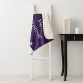 Paarse Snowman Winter Kerstmis Sherpa Blanket Sherpa Deken (In situ)