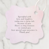 Paarse Soft Blush Elegant Flowers Bedankt Bedankjes Labels (Achterkant)