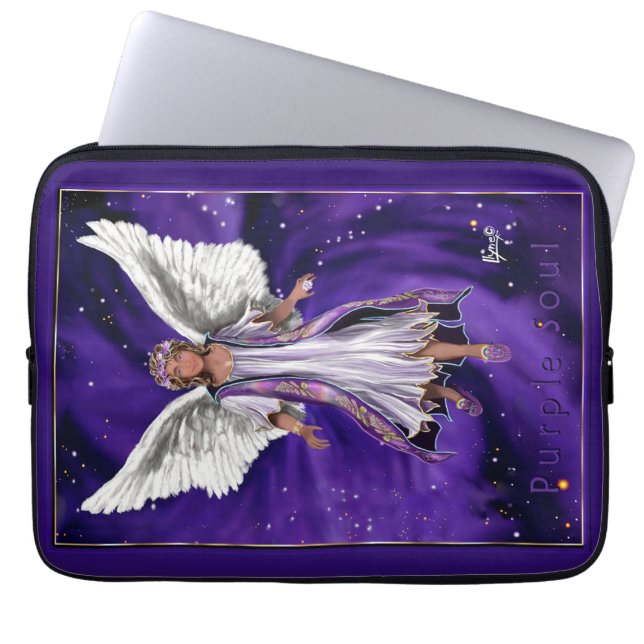 Paarse sol laptop sleeve (Voorkant)