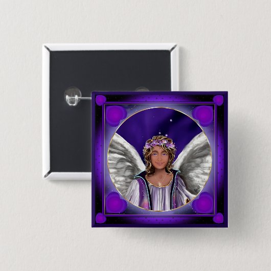 Paarse Soul Button (Voorkant /achterkant)