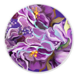 Paarse Soul Ceramic Knob. Keramische Knop