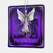 Paarse Soul Ceramic Ornament (Links)