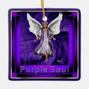 Paarse Soul Ceramic Ornament