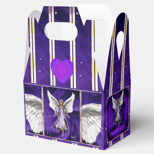 Paarse Soul Favor Box Bedankdoosjes (Geopend)