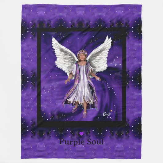Paarse Soul Fleece Blanket (Voorkant)
