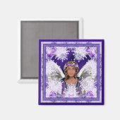 Paarse Soul Magnet Magneet (Voorkant / Achterkant)